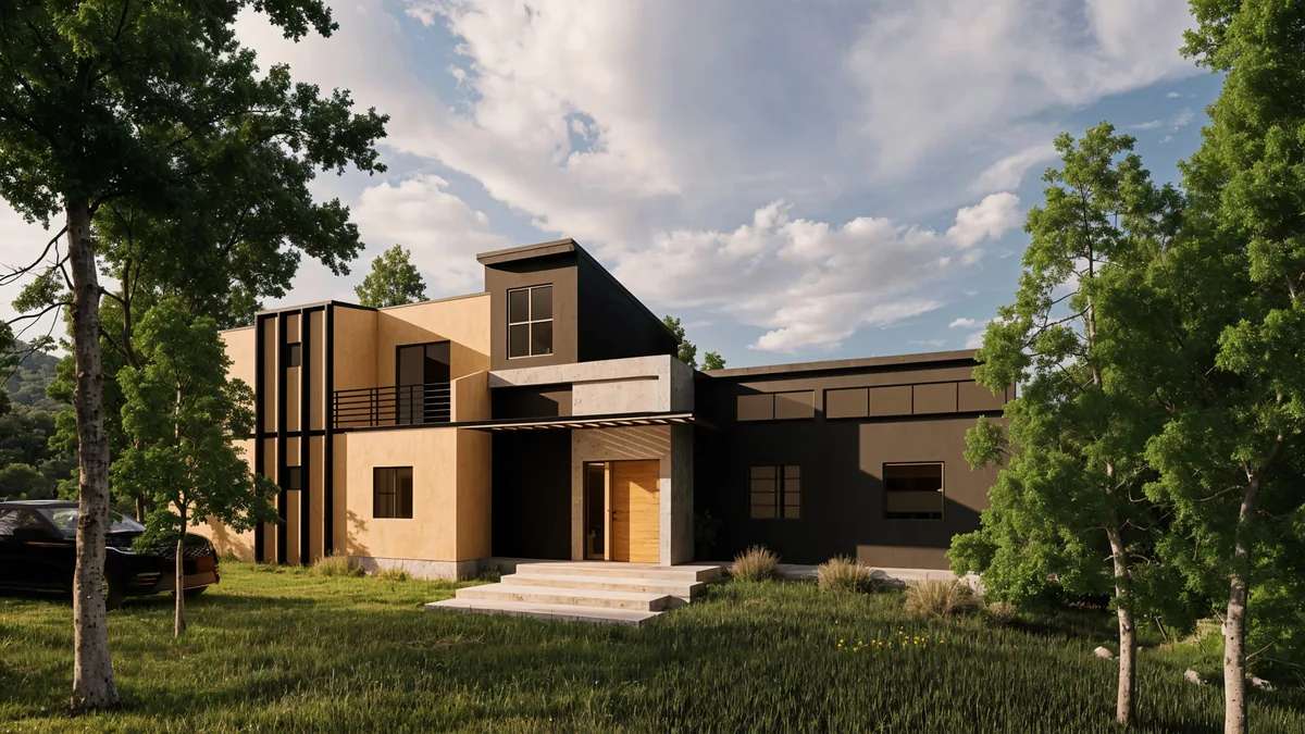 Casa contemporánea de dos niveles construida por Supernova Arquitectos en Chihuahua